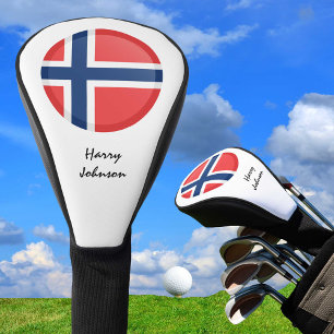 Norwegische Flagge und Mit Monogramm Golfplätze Golf Headcover