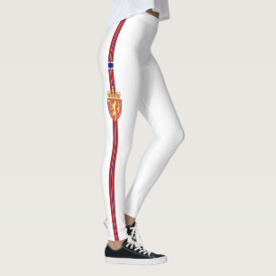 norwegische Flagge und Wappen Leggings