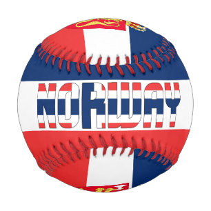 Norwegische Flagge und Wappen - Patriotik Baseball