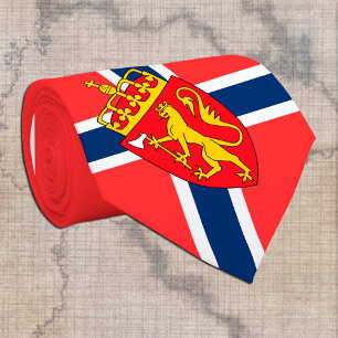 Norwegische Flagge und Wirtschaft Norwegen, Reisen Krawatte