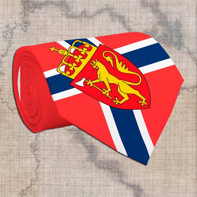 Norwegische Flagge und Wirtschaft Norwegen, Reisen Krawatte (Von Creator hochgeladen)