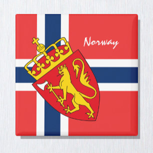 Norwegische Flagge - Urlaub, Reisen/Sport Magnet