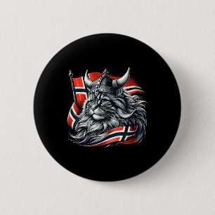 Norwegische Flagge: Viking Norwegen Button