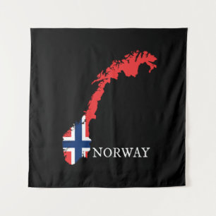 Norwegische Flagge Wandteppich