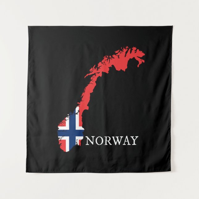 Norwegische Flagge Wandteppich (Vorderseite)