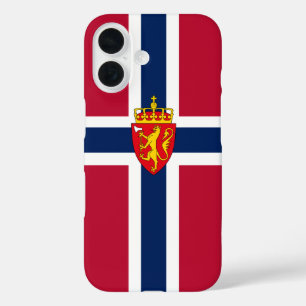 Norwegische Flagge/Wappen iPhone 16 Hülle