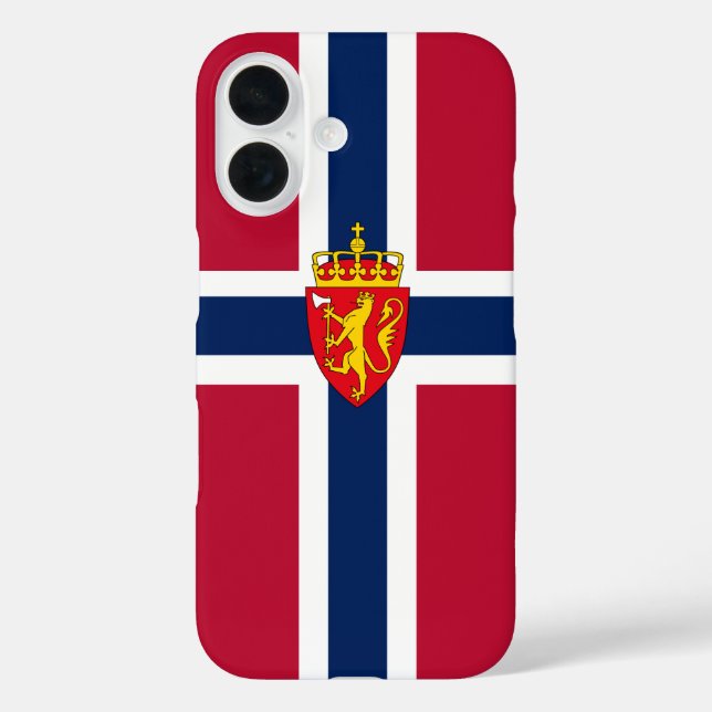 Norwegische Flagge/Wappen Case-Mate iPhone Hülle (Rückseite)
