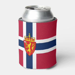Norwegische Flagge/Wappen Dosenkühler