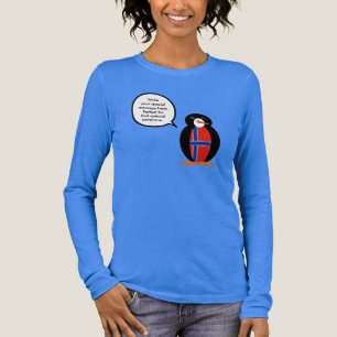 Norwegische Flagge Wildlife Pinguin Personalisieru Tri-Blend Shirt