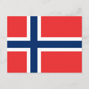 Norwegische Flagge - Zollpostkarten Postkarte