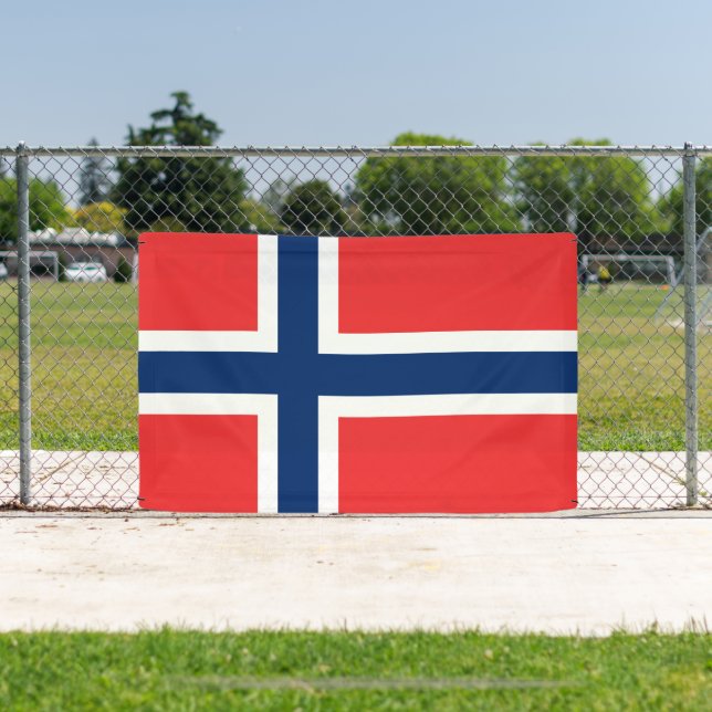 Norwegische Flagge - Zollzeichen Banner (InSitu)