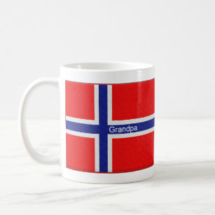 Norwegische Flaggen-personalisierter Großvater Kaffeetasse