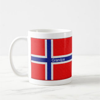 Norwegische Flaggen-personalisierter Großvater Kaffeetasse