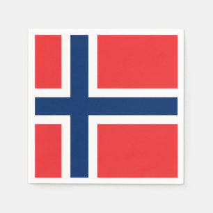 Norwegische Flaggen Serviette