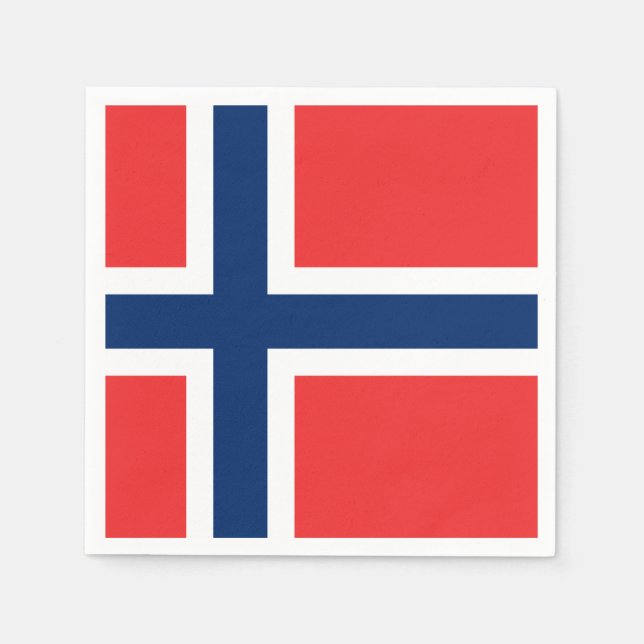 Norwegische Flaggen Serviette (Vorderseite)