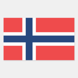 Norwegische Flaggenkleber* Rechteckiger Aufkleber