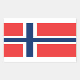 Norwegische Flaggenkleber* Rechteckiger Aufkleber