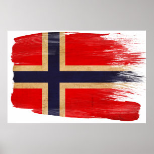 Norwegische Flaggenposter Poster