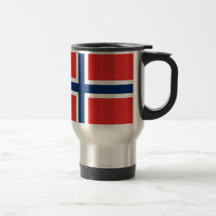 Norwegische Flaggenreise-Tasse Reisebecher