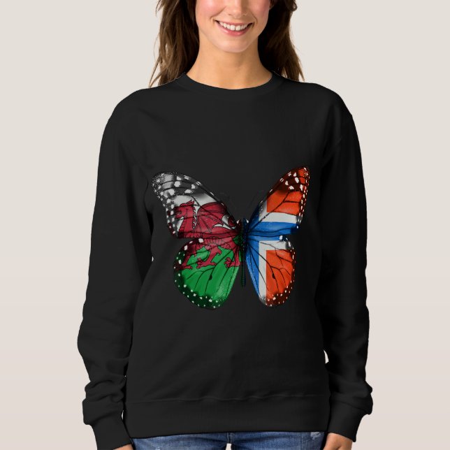 Norwegische Flaggenschmetterling Sweatshirt (Vorderseite)