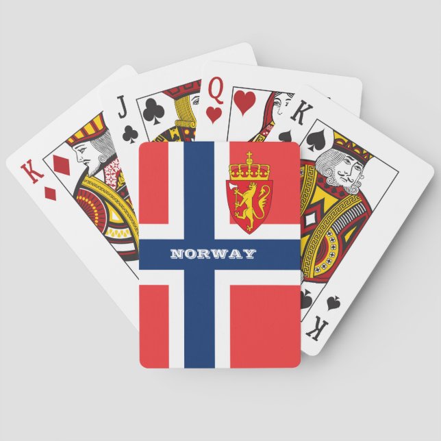 Norwegische Flaggenspiele, Norwegen Spielkarten (Rückseite)