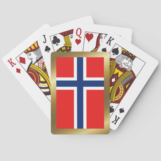 Norwegische Flaggenspielkarten Spielkarten (Rückseite)