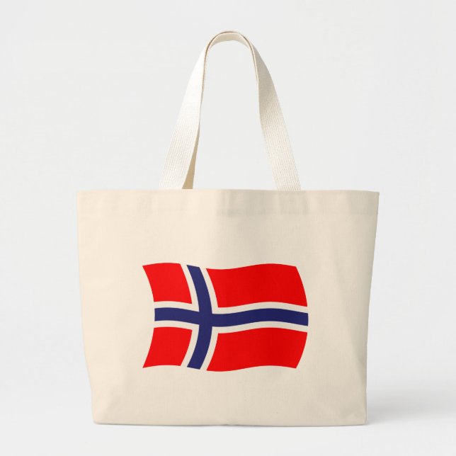 Norwegische Flaggentasche Jumbo Stoffbeutel (Vorne)