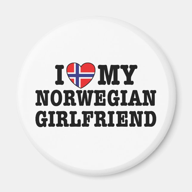 Norwegische Freundin Magnet (Vorne)