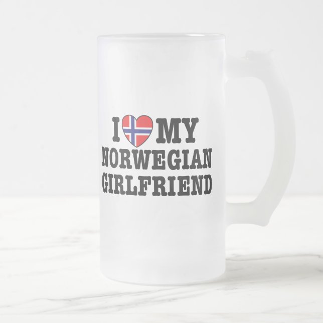 Norwegische Freundin Mattglas Bierglas (Rechts)