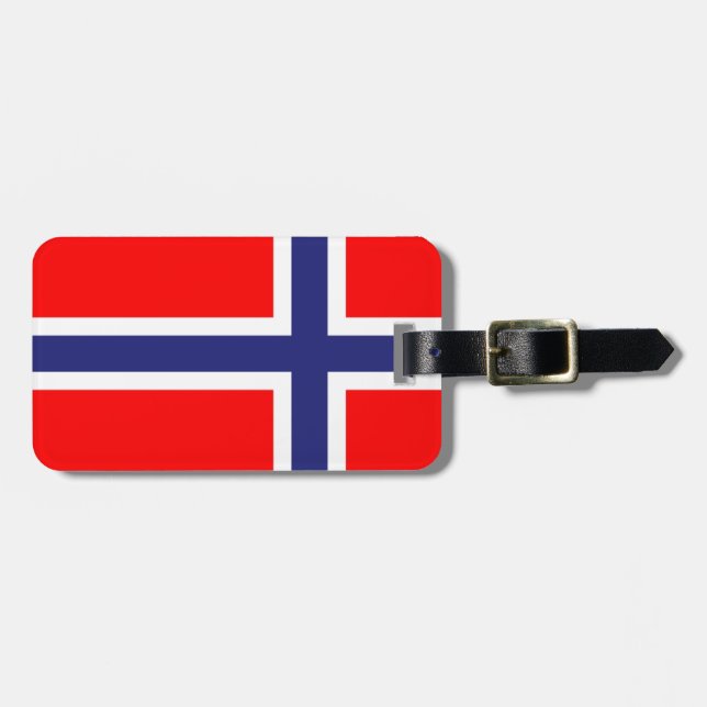 Norwegische Gepäckmarke Gepäckanhänger (Vorderseite horizontal)