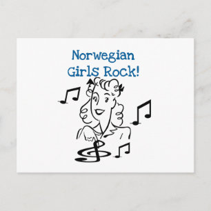 Norwegische Girls Rock Postkarte