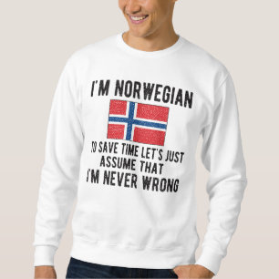 Norwegische Heritage Norwegen Roots Norwegische Fl Sweatshirt