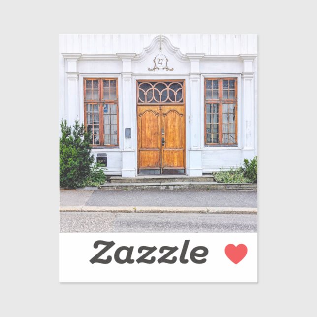 Norwegische Jugendstil-Tür Aufkleber (Blatt)