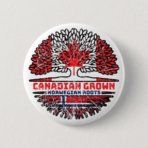 Norwegische kanadische Baumrinde-Fahne Button