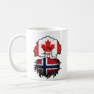 Norwegische kanadische Baumrinde-Fahne Kaffeetasse