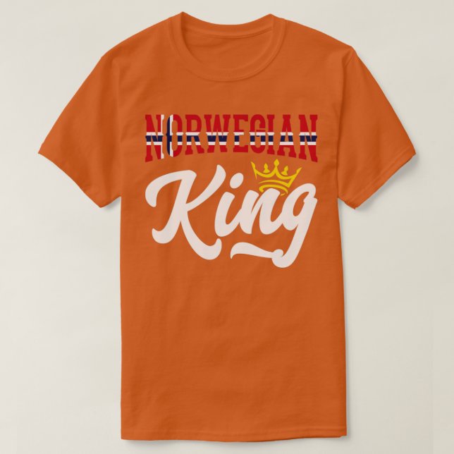 Norwegische Königsflagge Norwegen T-Shirt (Design vorne)
