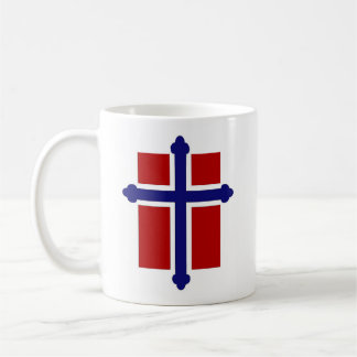 Norwegische Kreuz-/Flaggen-Tasse Kaffeetasse
