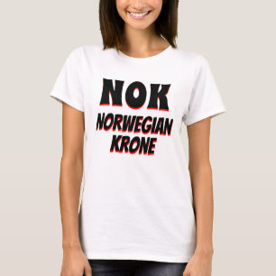 Norwegische Krone weiß T-Shirt