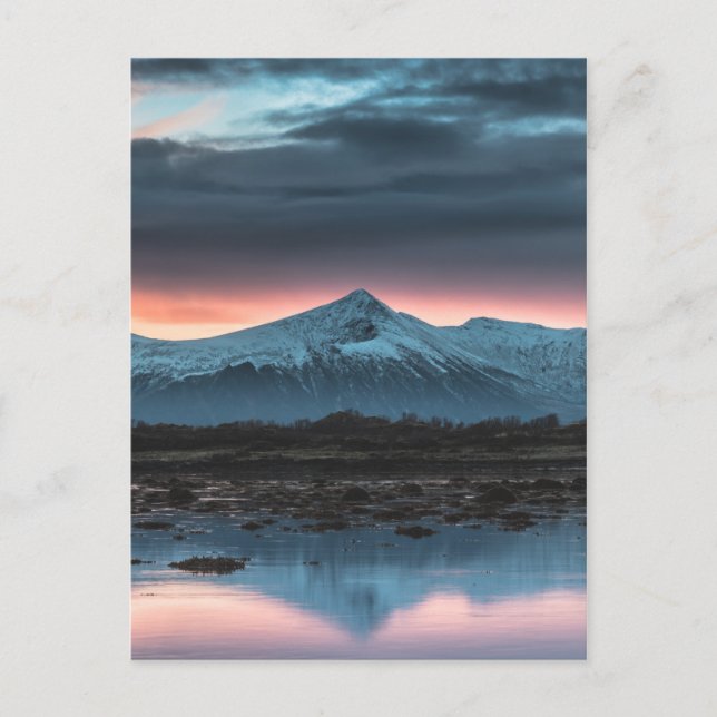 Norwegische Landschaft Postkarte (Vorderseite)