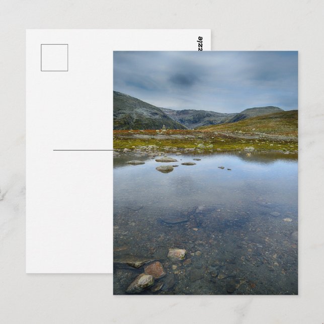 norwegische Landschaft Postkarte (Vorne/Hinten)