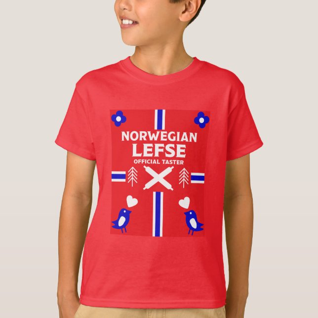 Norwegische Lefse Flatbread-Schürze T-Shirt (Vorderseite)