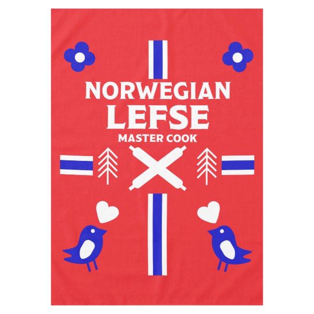 Norwegische Lefse Flatbread-Schürze Tischdecke (Vorderseite)