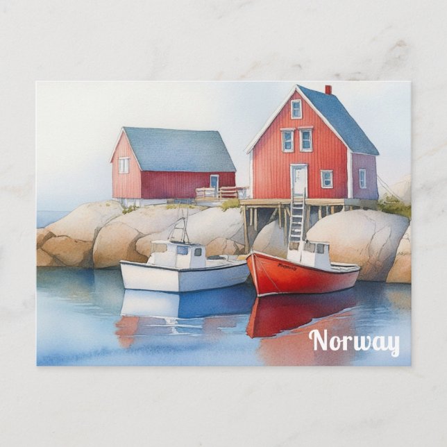 Norwegische Lofoten-Inseln Postkarte (Vorderseite)