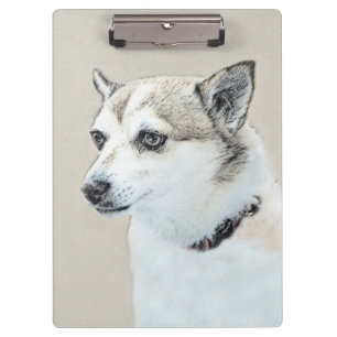 Norwegische Lundehund-Malerei - Originale Hundekun Klemmbrett