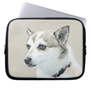 Norwegische Lundehund-Malerei - Originale Hundekun Laptopschutzhülle