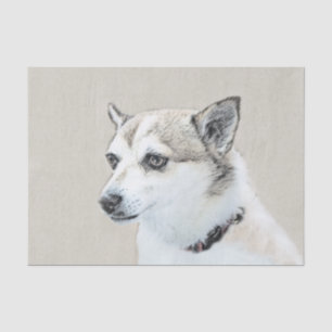 Norwegische Lundehund-Malerei - Originale Hundekun Seidenpapier