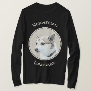 Norwegische Lundehund-Malerei - Originale Hundekun T-Shirt