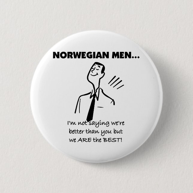 Norwegische Männer sind das Beste Button (Vorderseite)