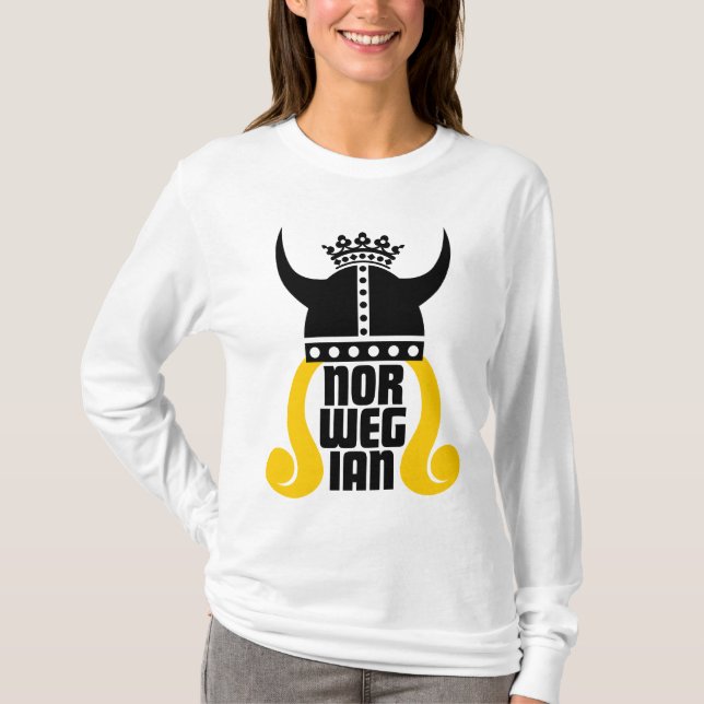 Norwegische Prinzessin Funny Ladys Long Sleeve T T-Shirt (Vorderseite)