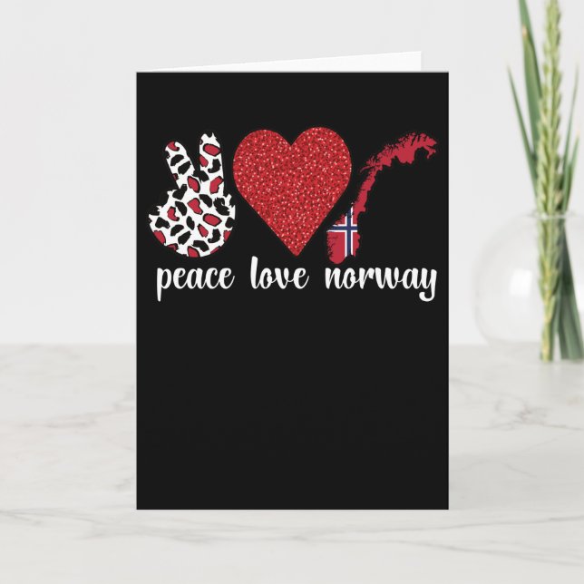 Norwegische Roots Norwegen Flagge Norwegisches Erb Karte (Vorderseite)